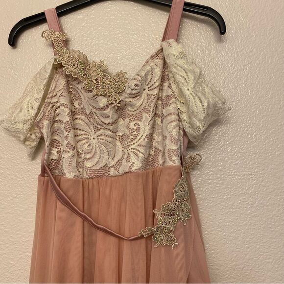 WEISSMAN Dance Costume ballet lyrical blush pink leotard dress I REST XLC child - Picture 3 of 10